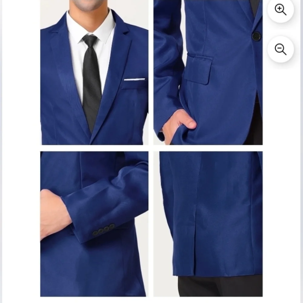 Lars Amadeus Men's Dress Slim Fit Blazer Single Breasted One Button Prom Suit